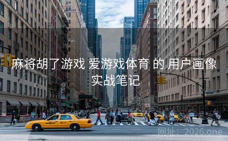 麻将胡了游戏 爱游戏体育 的 用户画像 实战笔记